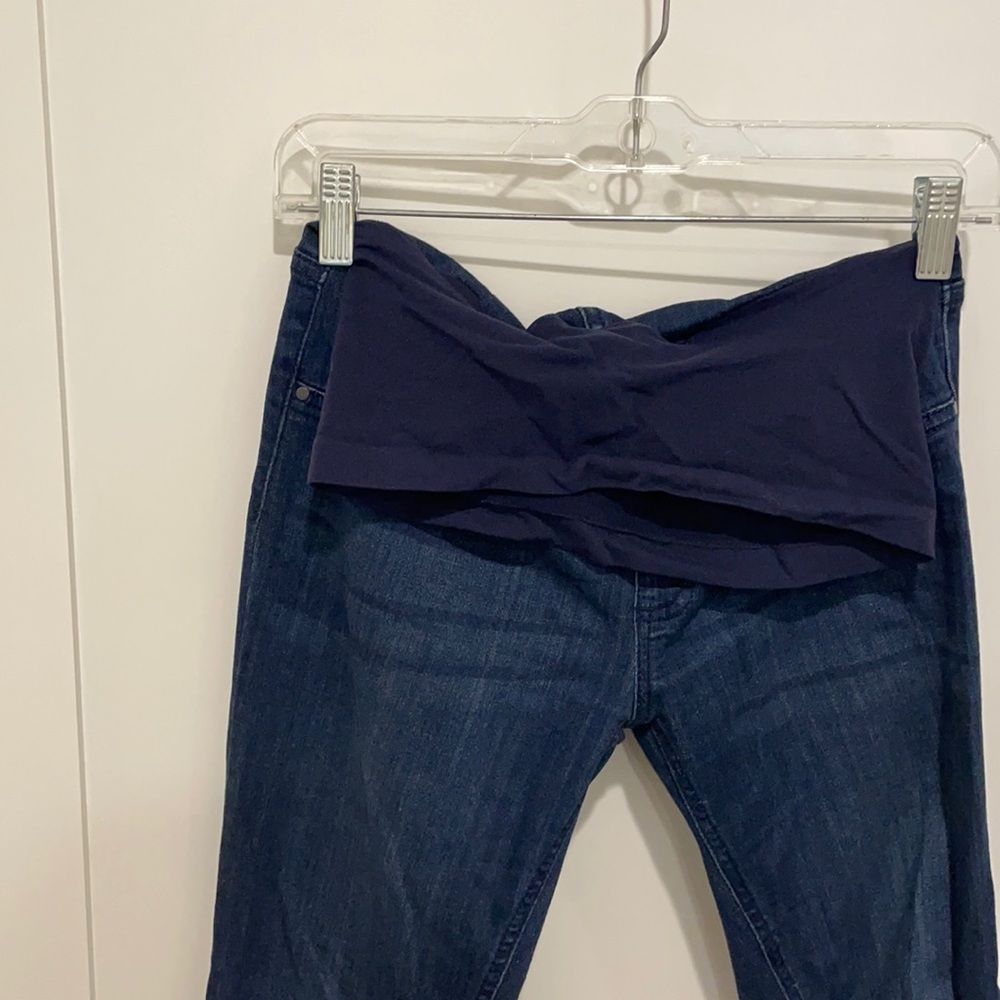 Maternity Jeans - Indigo Blue over-the-belly jeans - M